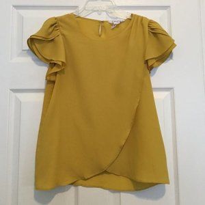 BCBGeneration Jasper Yellow Blouse size Large